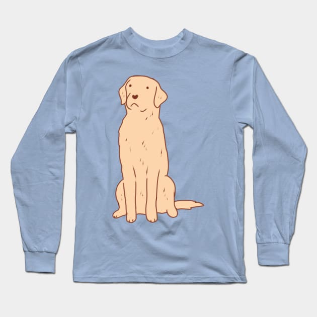 Labrador dog sitting Long Sleeve T-Shirt by Mayarart